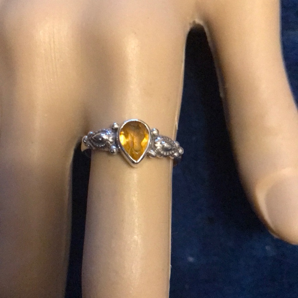 Citrine and Sterling ring.